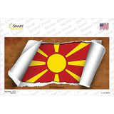 Macedonia Flag Scroll Novelty Sticker Decal