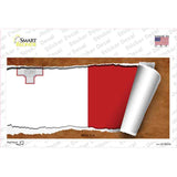 Malta Flag Scroll Novelty Sticker Decal