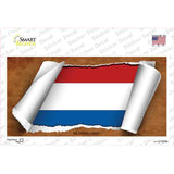 Netherlands Flag Scroll Novelty Sticker Decal
