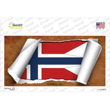 Flag of Norway Scroll Novelty Sticker Decal