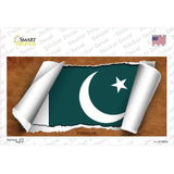 Pakistan Flag Scroll Novelty Sticker Decal
