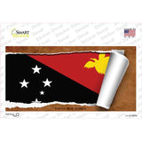 Papua New Guinea Flag Scroll Novelty Sticker Decal