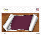 Qatar Flag Scroll Novelty Sticker Decal