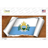 San Marino Flag Scroll Novelty Sticker Decal
