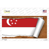 Singapore Flag Scroll Novelty Sticker Decal