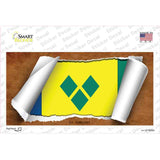 St Vincent Flag Scroll Novelty Sticker Decal