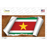Suriname Flag Scroll Novelty Sticker Decal