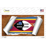 Swaziland Flag Scroll Novelty Sticker Decal
