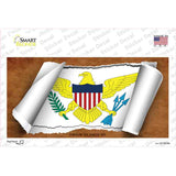 Virgin Islands US Flag Scroll Novelty Sticker Decal