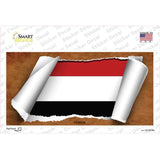 Yemen Flag Scroll Novelty Sticker Decal