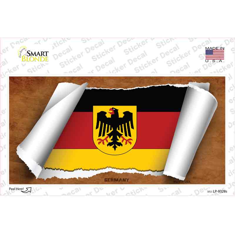 Germany Coat of Arms Scroll Novelty Sticker Decal