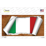 Italy Flag Scroll Novelty Sticker Decal
