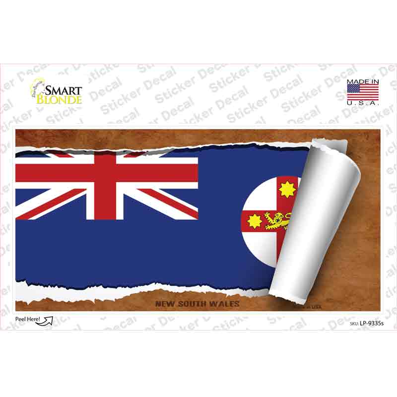 New South Wales Flag Scroll Novelty Sticker Decal