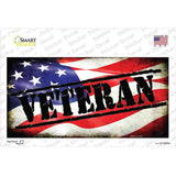 Veteran American Flag Novelty Sticker Decal