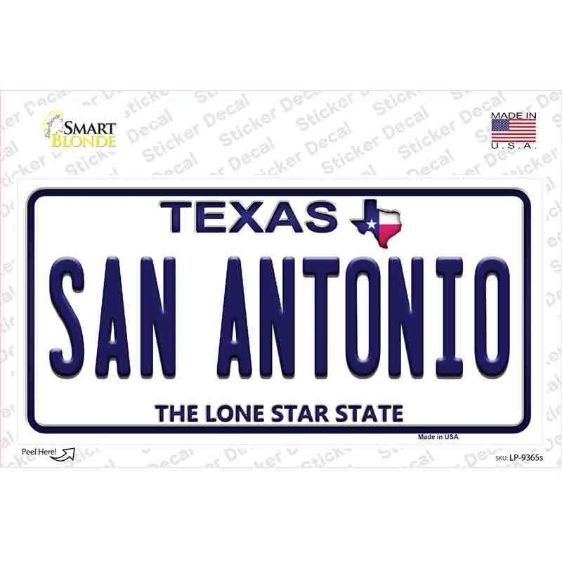 San Antonio Texas Novelty Sticker Decal