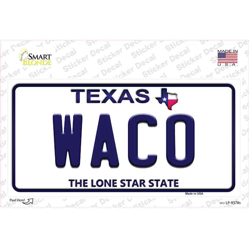 Waco Texas Novelty Sticker Decal