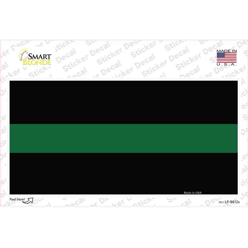 Thin Green Line Novelty Sticker Decal