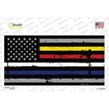 American Flag Police / Fire / EMS Novelty Sticker Decal