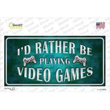 Rather Play Video Games Novelty Sticker Decal