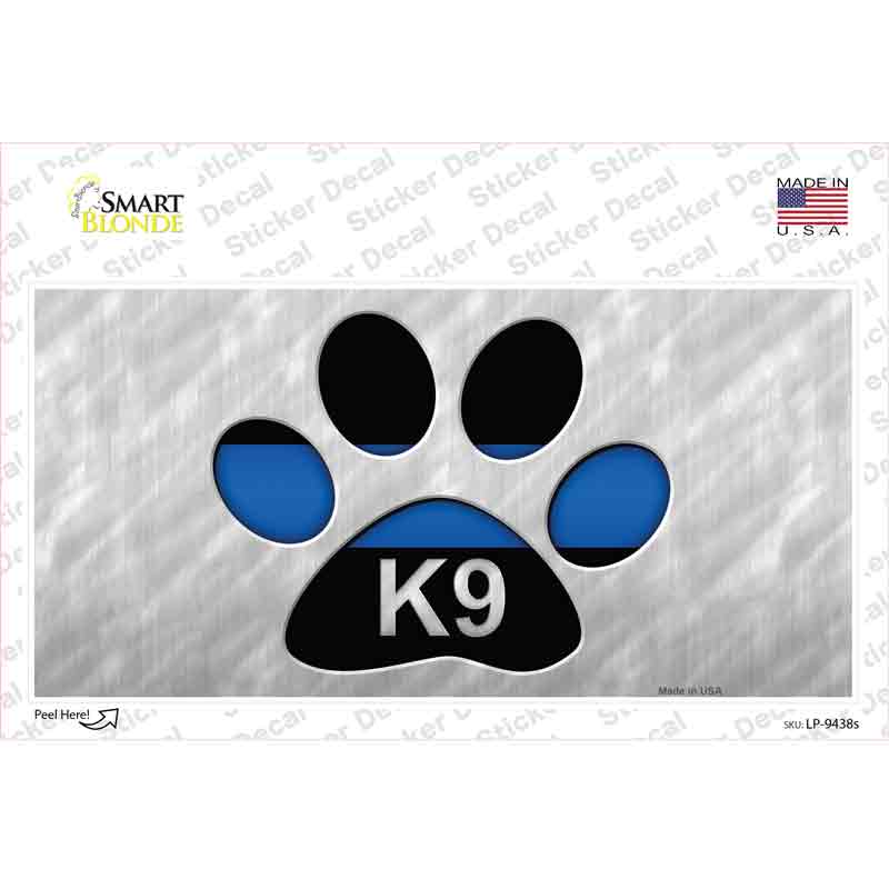 Thin Blue Line Paw K-9 Novelty Sticker Decal