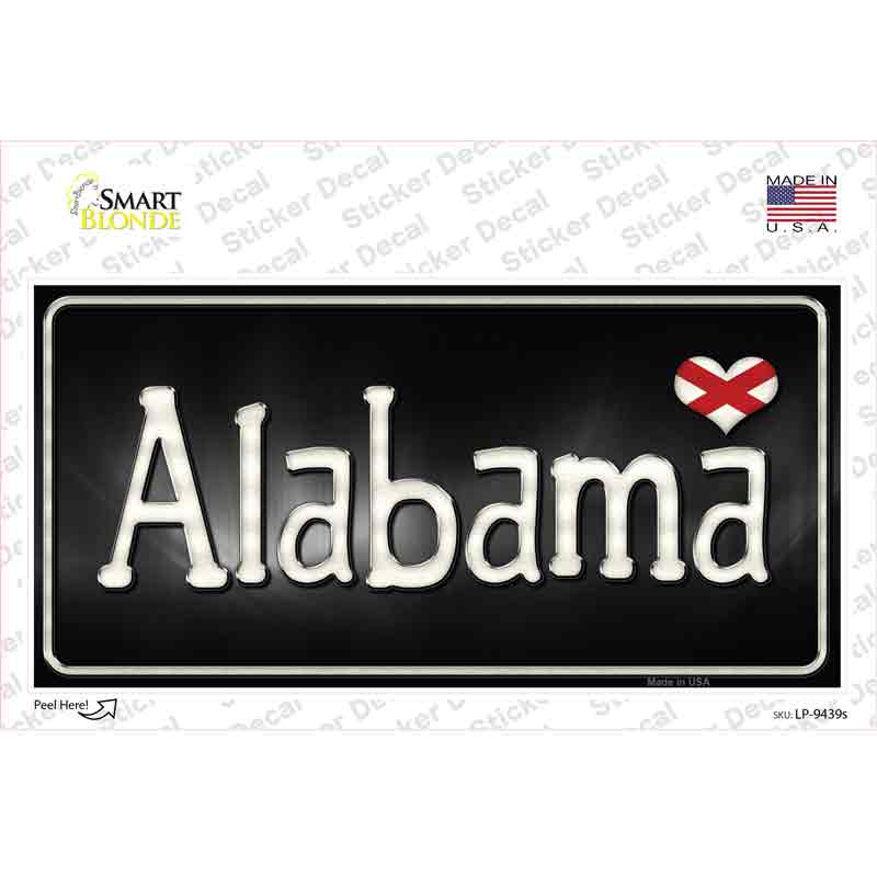 Alabama Flag Script Novelty Sticker Decal