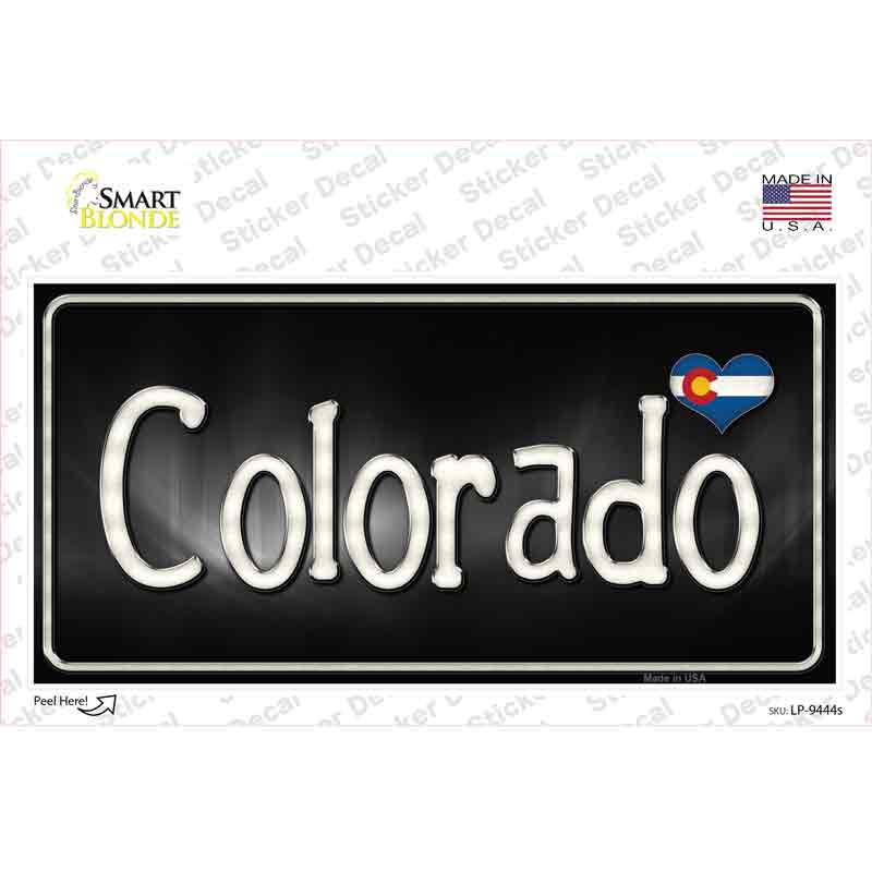 Colorado Flag Script Novelty Sticker Decal