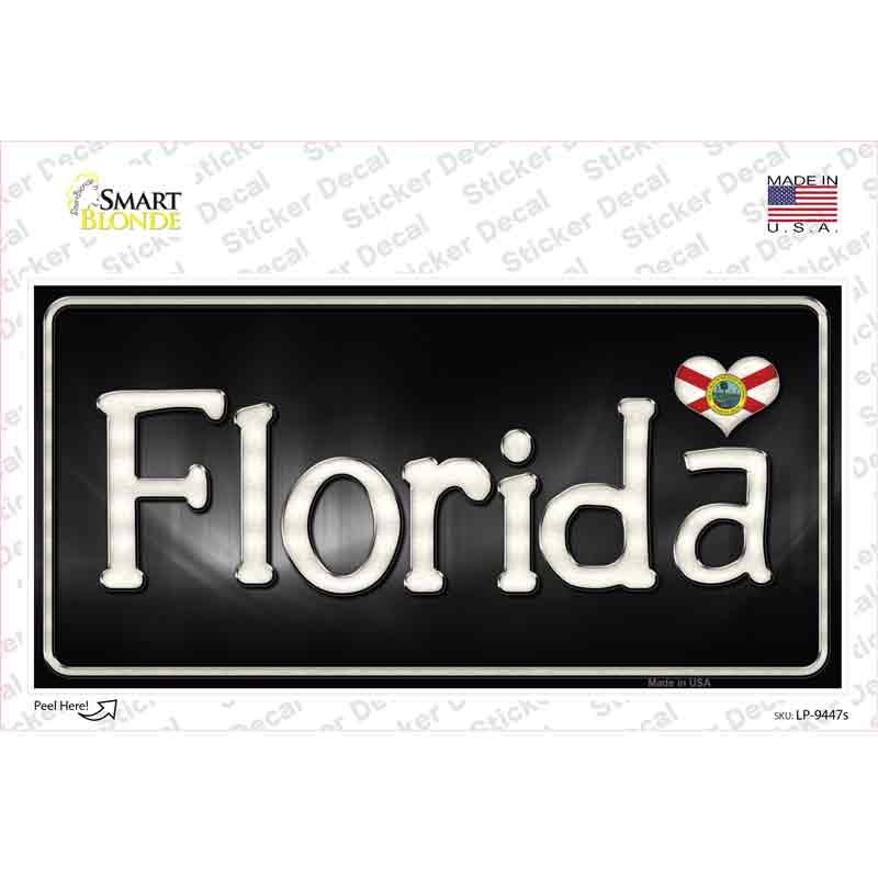 Florida Flag Script Novelty Sticker Decal