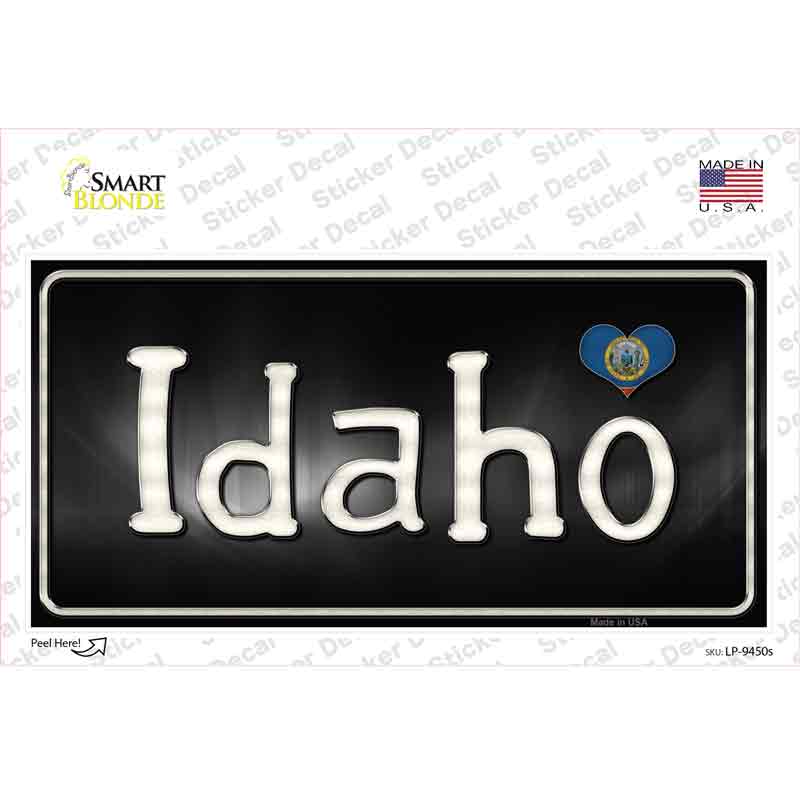 Idaho Flag Script Novelty Sticker Decal