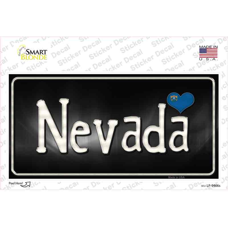 Nevada Flag Script Novelty Sticker Decal