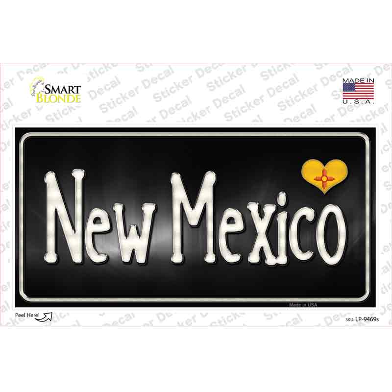 New Mexico Flag Script Novelty Sticker Decal
