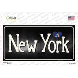 New York Flag Script Novelty Sticker Decal