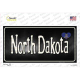 North Dakota Flag Script Novelty Sticker Decal