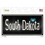South Dakota Flag Script Novelty Sticker Decal