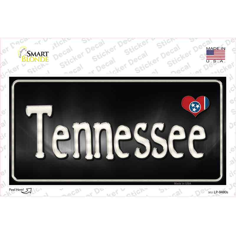 Tennessee Flag Script Novelty Sticker Decal