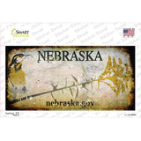 Nebraska Rusty Background Novelty Sticker Decal