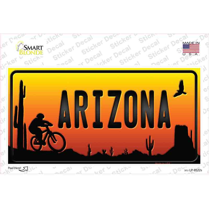 Biker Arizona Scenic Novelty Sticker Decal