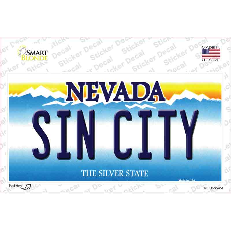 Sin City Nevada Novelty Sticker Decal