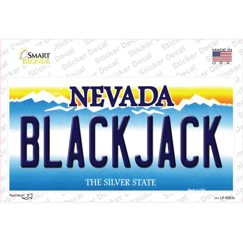 Black Jack Nevada Novelty Sticker Decal
