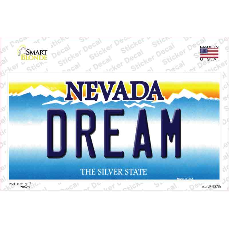 Dream Nevada Novelty Sticker Decal