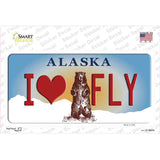 I Love Fly Alaska State Novelty Sticker Decal