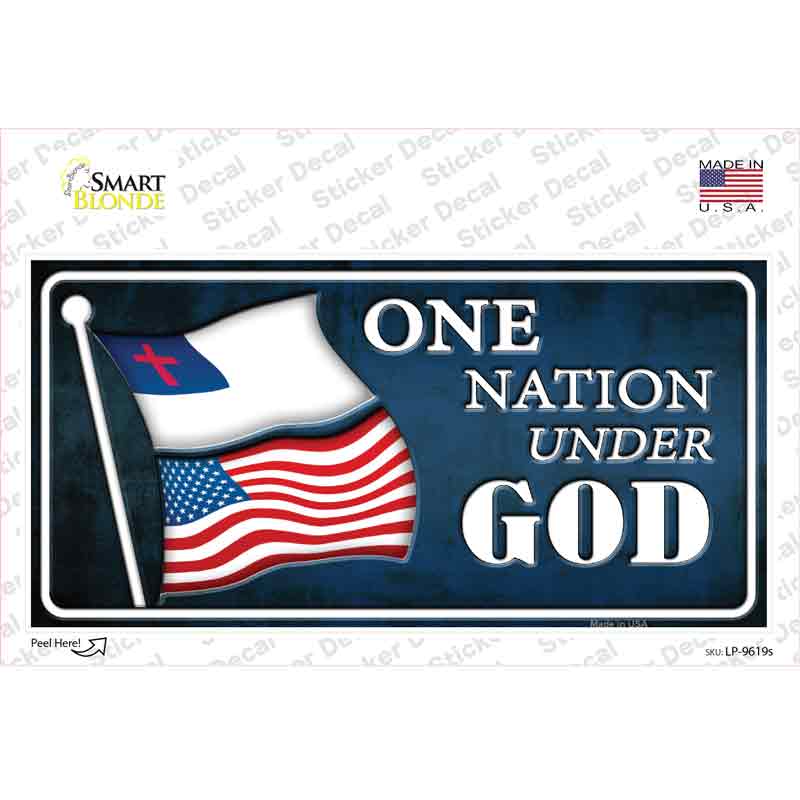 One Nation Under God Novelty Sticker Decal