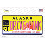 Drive Pink Alaska Novelty Sticker Decal