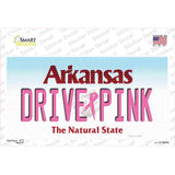 Drive Pink Arkansas Novelty Sticker Decal