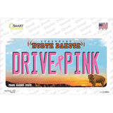 Drive Pink North Dakota Novelty Sticker Decal