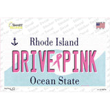Drive Pink Rhode Island Novelty Sticker Decal