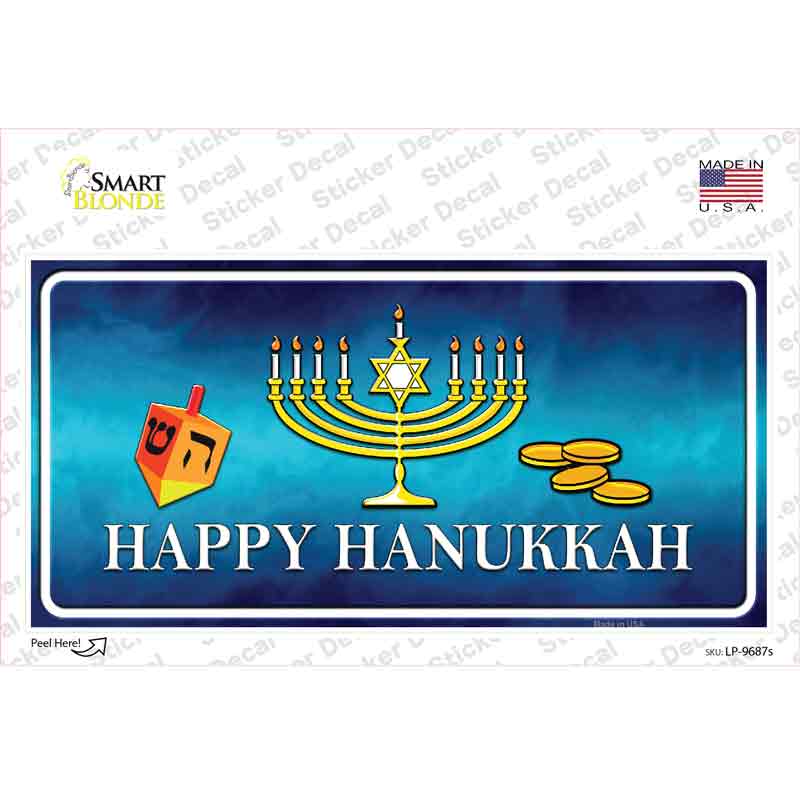 Happy Hanukkah Novelty Sticker Decal