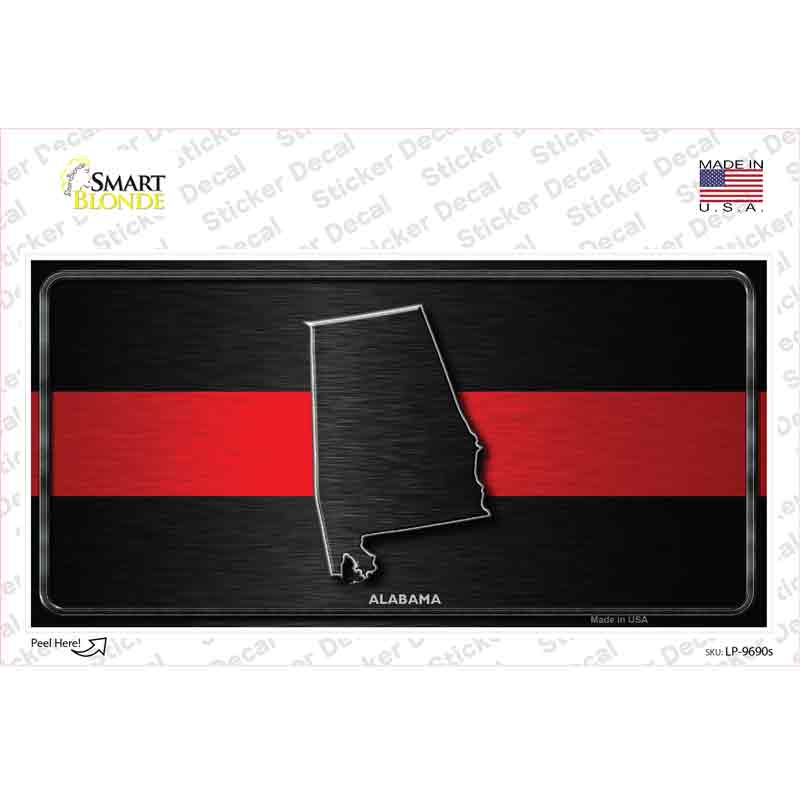 Alabama Thin Red Line Novelty Sticker Decal