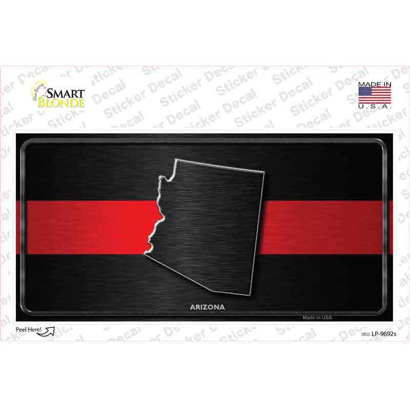 Arizona Thin Red Line Novelty Sticker Decal