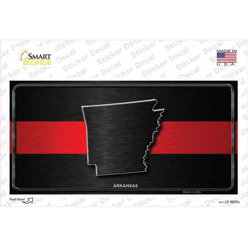 Arkansas Thin Red Line Novelty Sticker Decal