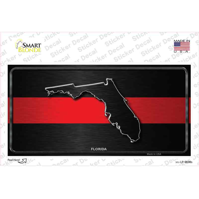 Florida Thin Red Line Novelty Sticker Decal